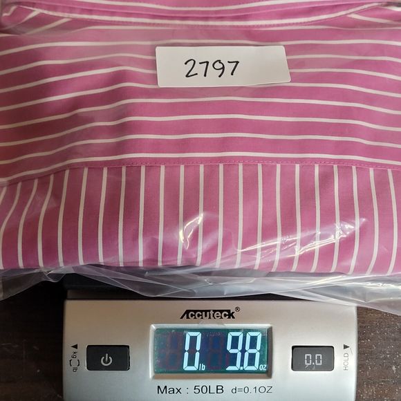 LL Bean 3X Pinpoint Oxford Purple Stripe Wrinkle Resist 3/4 Sleeve Button Shirt - Picture 10 of 10